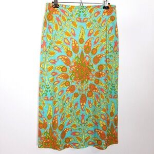 Zara Skirt Size L Floral Maxi Retro 70s Hippie Bohemian Festival Vacation